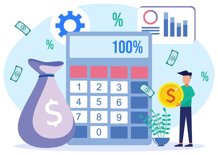 AI Cost Calculator Illustration